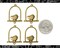 Bronze Finish Fat Bird on Swing Connectors - Set of Four - XXX - ZB-2C08